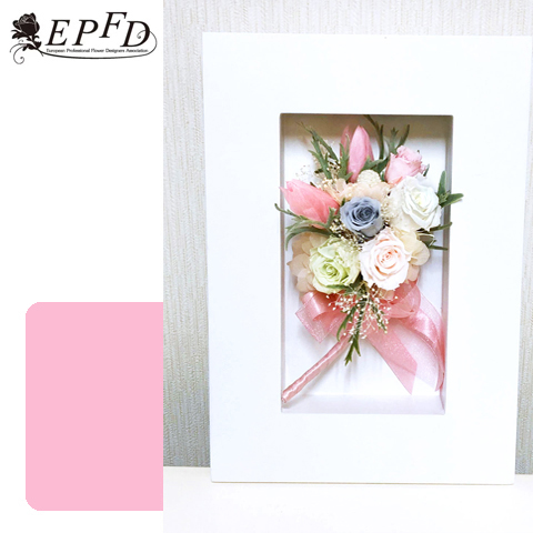 プリザーブドフラワー　ホワイトウォールアート