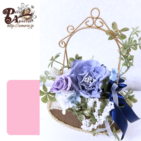 プリザーブドフラワー　ジュエルメリアバッグ