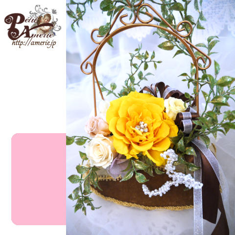 プリザーブドフラワー　ジュエルメリアバッグ