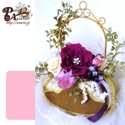 プリザーブドフラワー　ジュエルメリアバッグ