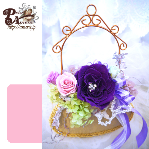 プリザーブドフラワー　ジュエルメリアバッグ