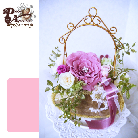 プリザーブドフラワー　ジュエルメリアバッグ