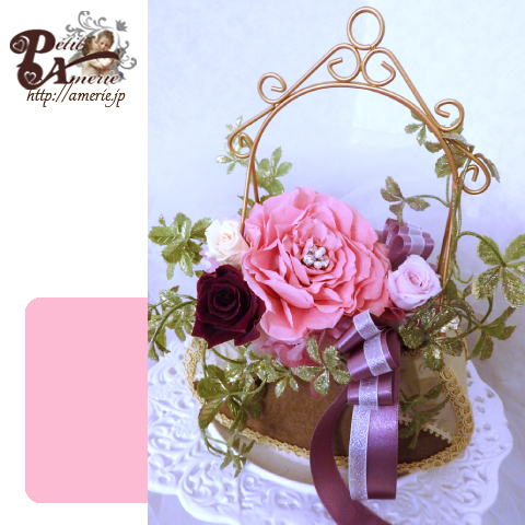 プリザーブドフラワー　ジュエルメリアバッグ