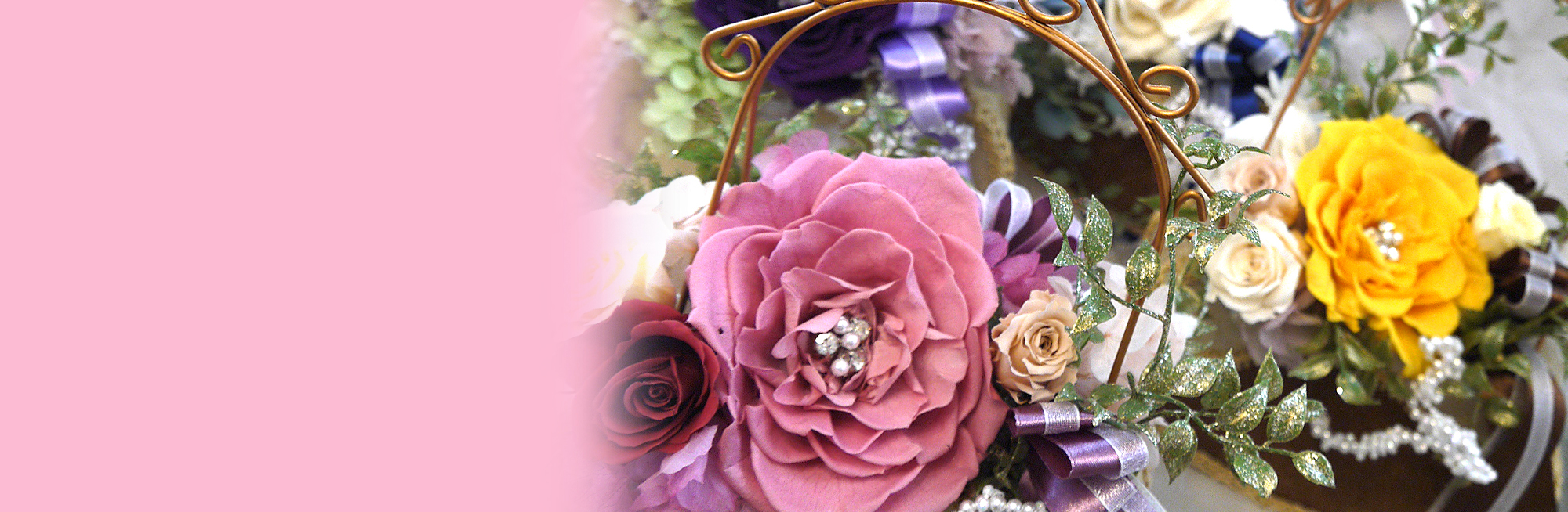 プリザーブドフラワー　ジュエルメリアバッグ