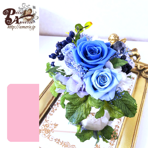 プリザーブドフラワー　ポットアレンジ