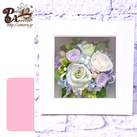 プリザーブドフラワー　スクエアフレーム