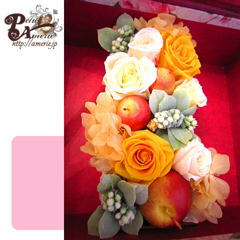 プリザーブドフラワー　クイーンローズのミラーBOX