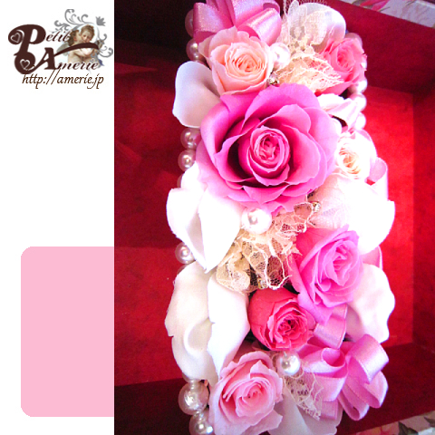 プリザーブドフラワー　クイーンローズのミラーBOX