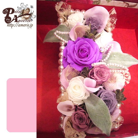 プリザーブドフラワー　クイーンローズのミラーBOX