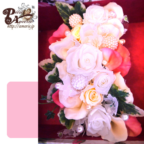 プリザーブドフラワー　クイーンローズのミラーBOX