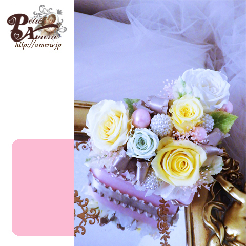 プリザーブドフラワー　ローズいっぱいのハートアレンジ