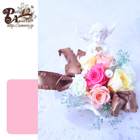 プリザーブドフラワー　エンジェルアレンジ