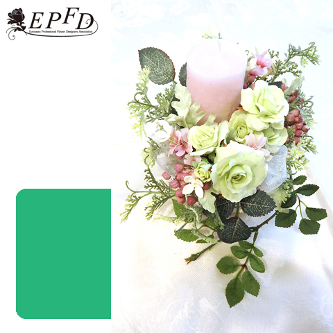 アーティフィシャルフラワー　キャンドルアレンジメント