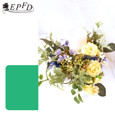 アーティフィシャルフラワー　キャンドルアレンジメント