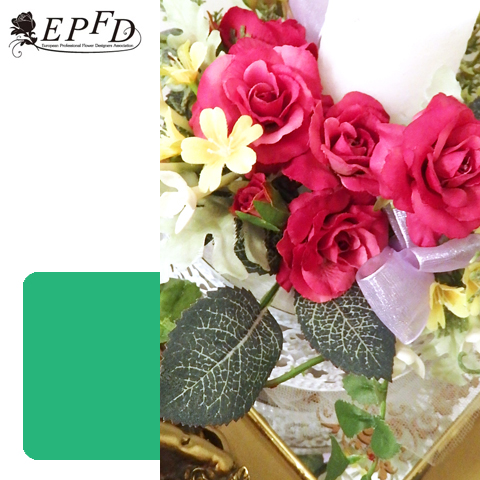 アーティフィシャルフラワー　キャンドルアレンジメント