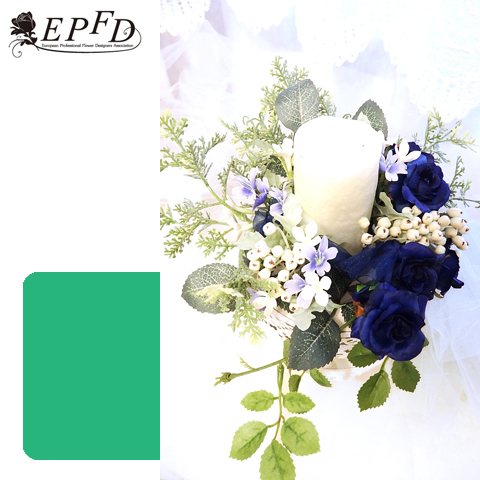 アーティフィシャルフラワー　キャンドルアレンジメント