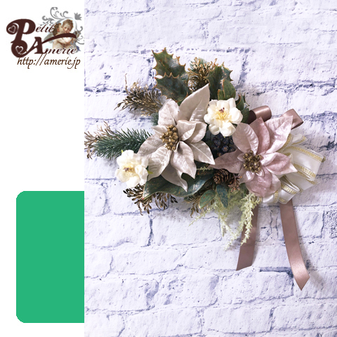 アーティフィシャルフラワー　ペールカラーのスワッグ