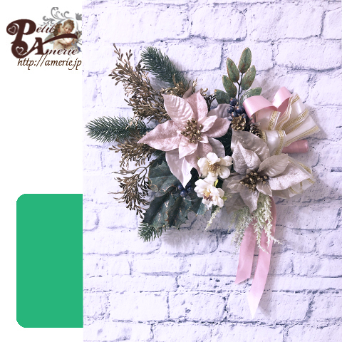 アーティフィシャルフラワー　ペールカラーのスワッグ