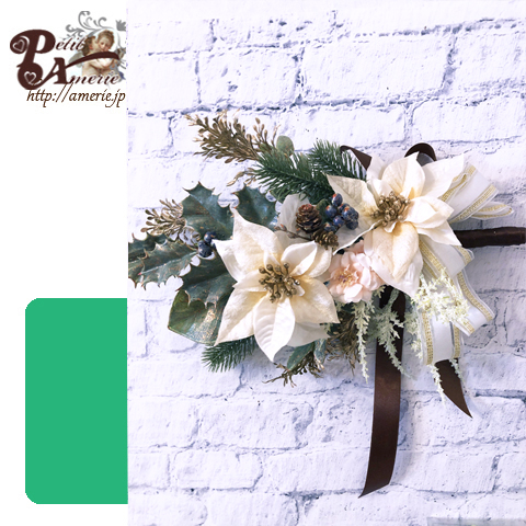 アーティフィシャルフラワー　ペールカラーのスワッグ