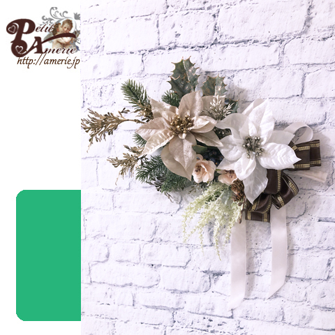 アーティフィシャルフラワー　ペールカラーのスワッグ