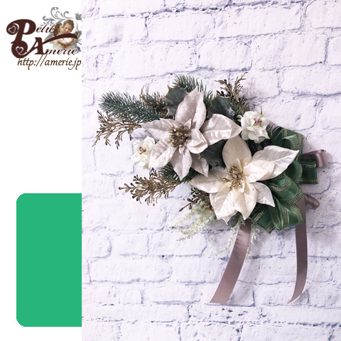 アーティフィシャルフラワー　ペールカラーのスワッグ