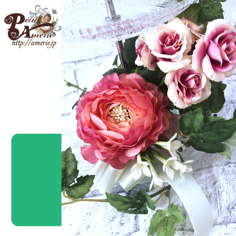 アーティフィシャルフラワー　アフタヌーンティープレート