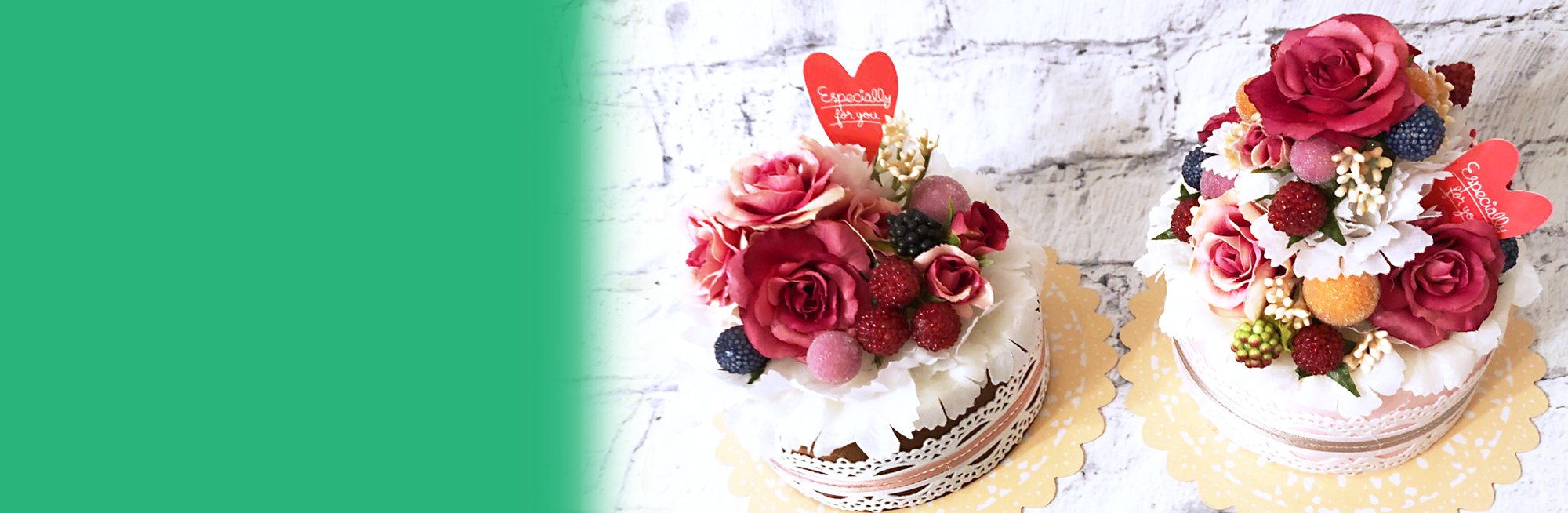 アーティフィシャルフラワー　フラワーケーキ