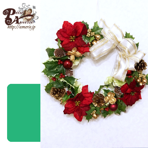 アーティフィシャルフラワー　クリスマスリース