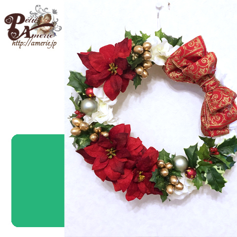 アーティフィシャルフラワー　クリスマスリース