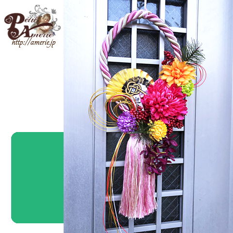 アーティフィシャルフラワー　しめ縄飾り